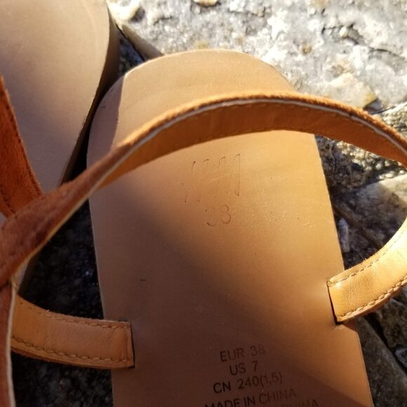 H&M Boho Fringe Studded Flat Sandals Size 7 - Picture 4 of 7